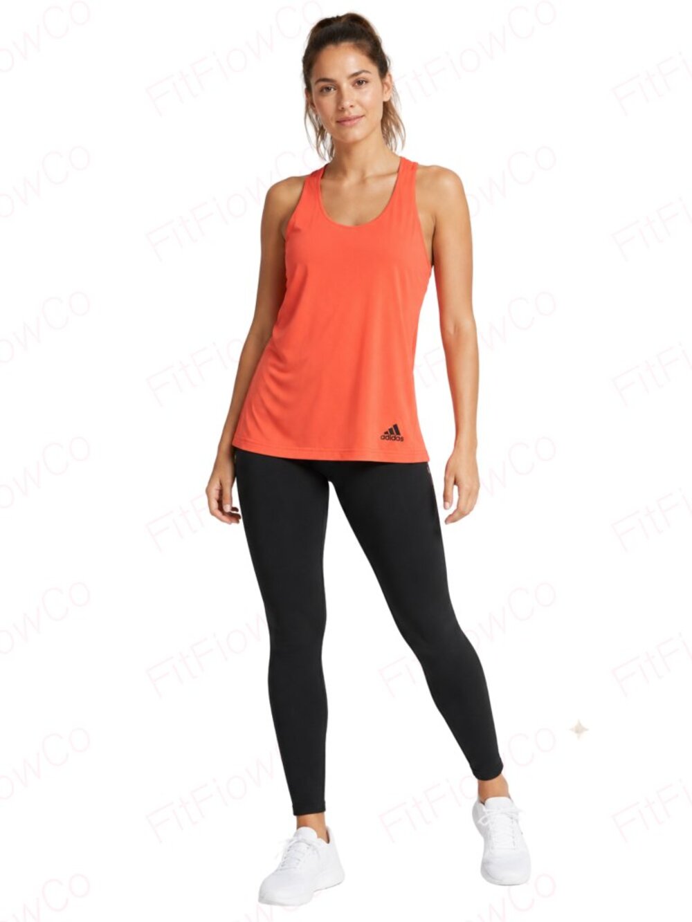 Adidas Climachill Padded Racerback Tank Women S Coral Orange Built In Bra